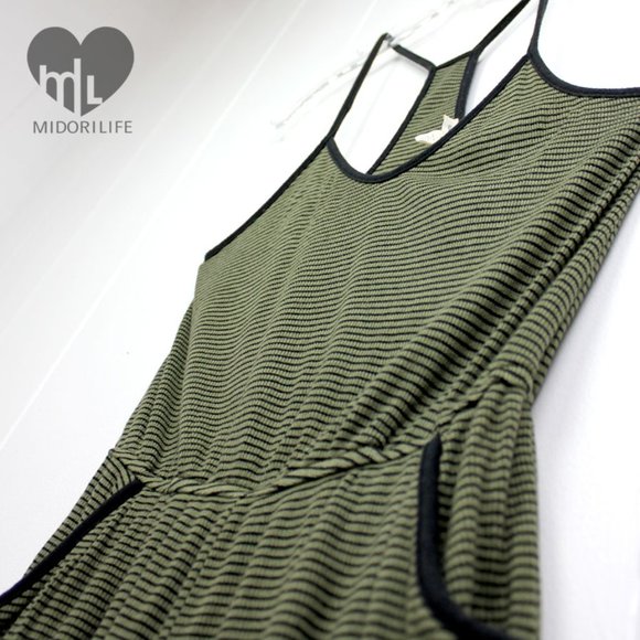 SILENCE + NOISE Striped Racerback Romper - Picture 5 of 8